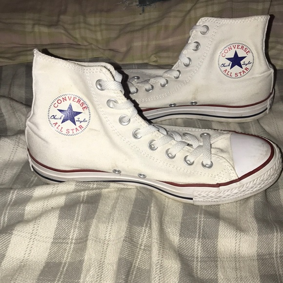 Converse Shoes - White high top converse